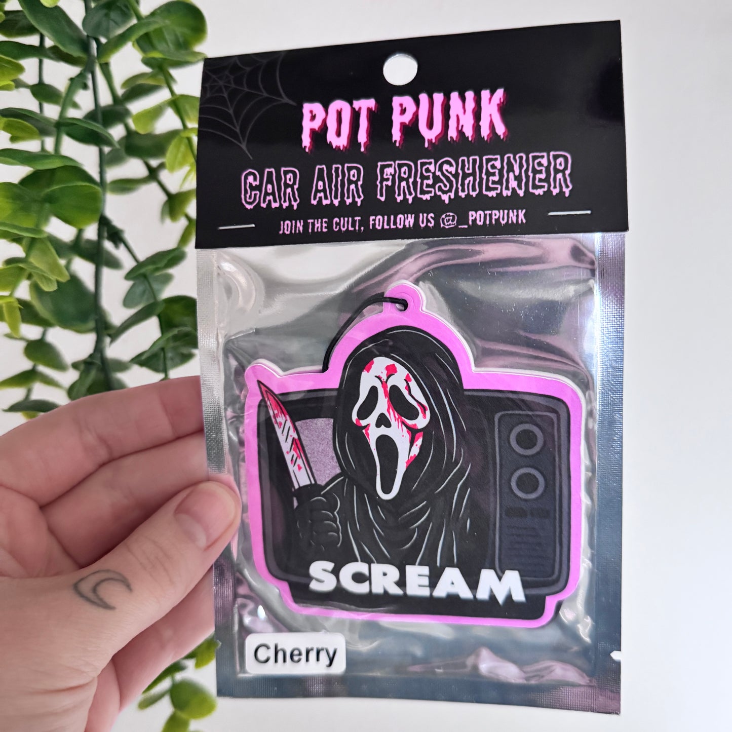Horror Car Air Freshener - Ghostface