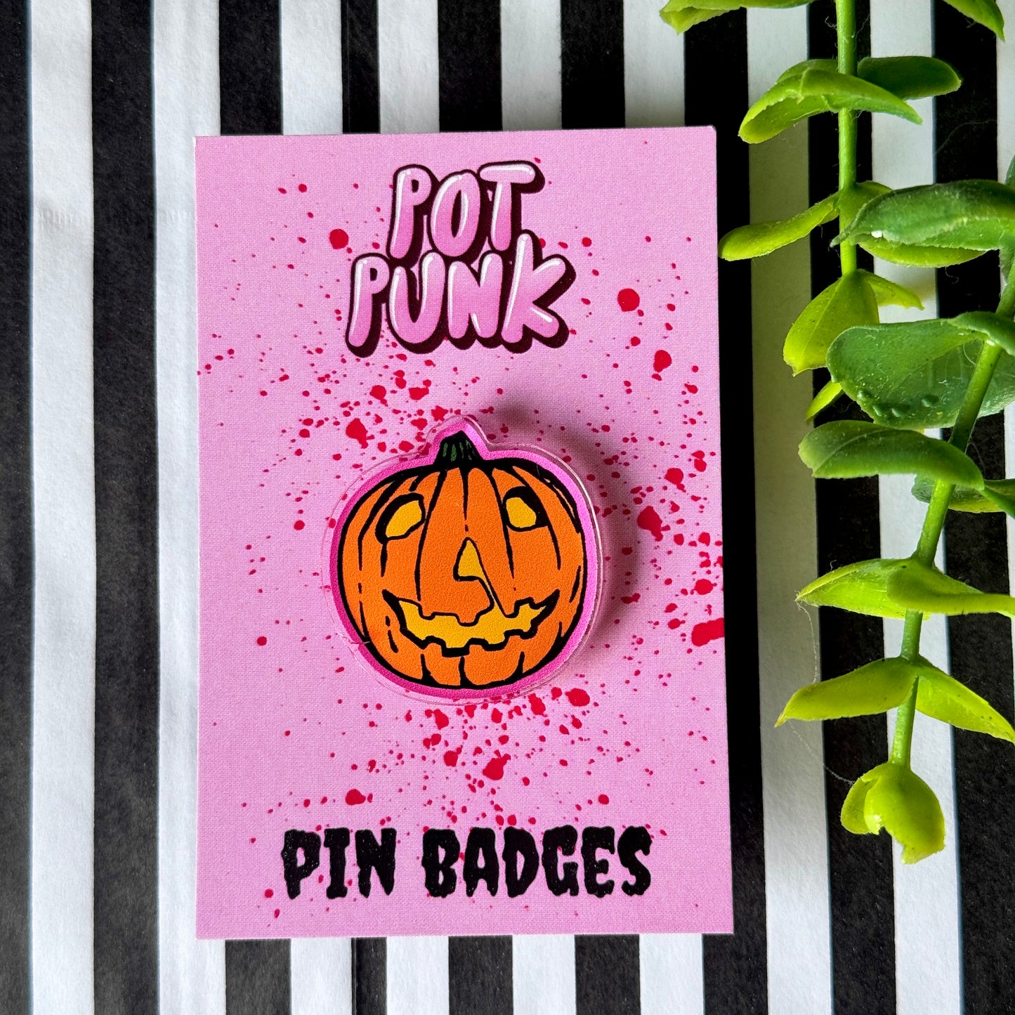 78 Halloween Pumpkin Acrylic Pin Badge