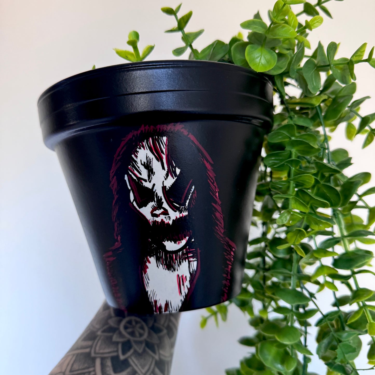 Sinister - 15cm Hand Painted Plant Pot