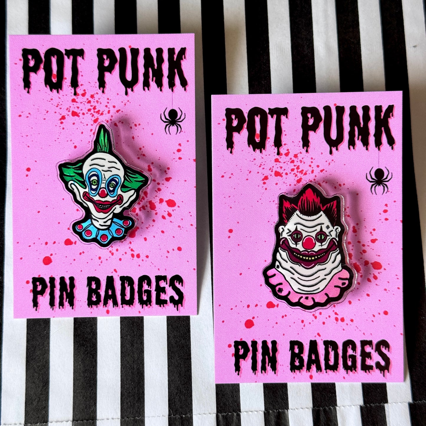 Killer Klowns Acrylic Pin Badge