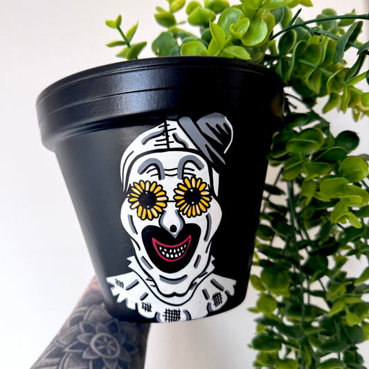 Art The Clown - Hand Painted Plant Pot