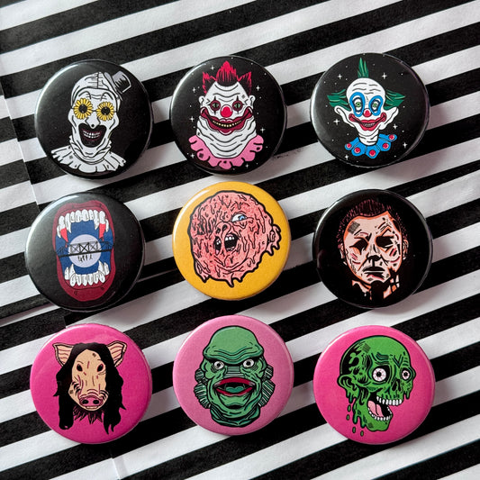 Horror Button Badges 38mm