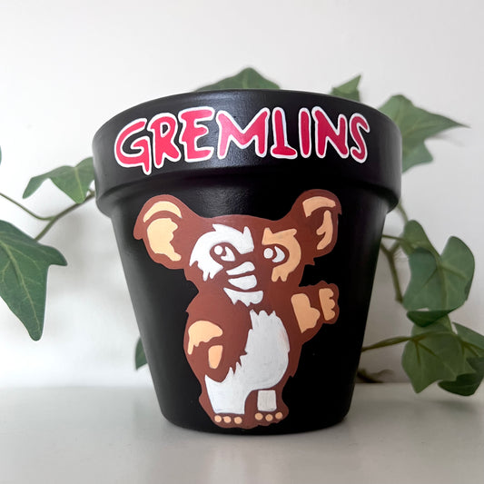 Gremlins / Gizmo Hand Painted Plant Pot - 13cm