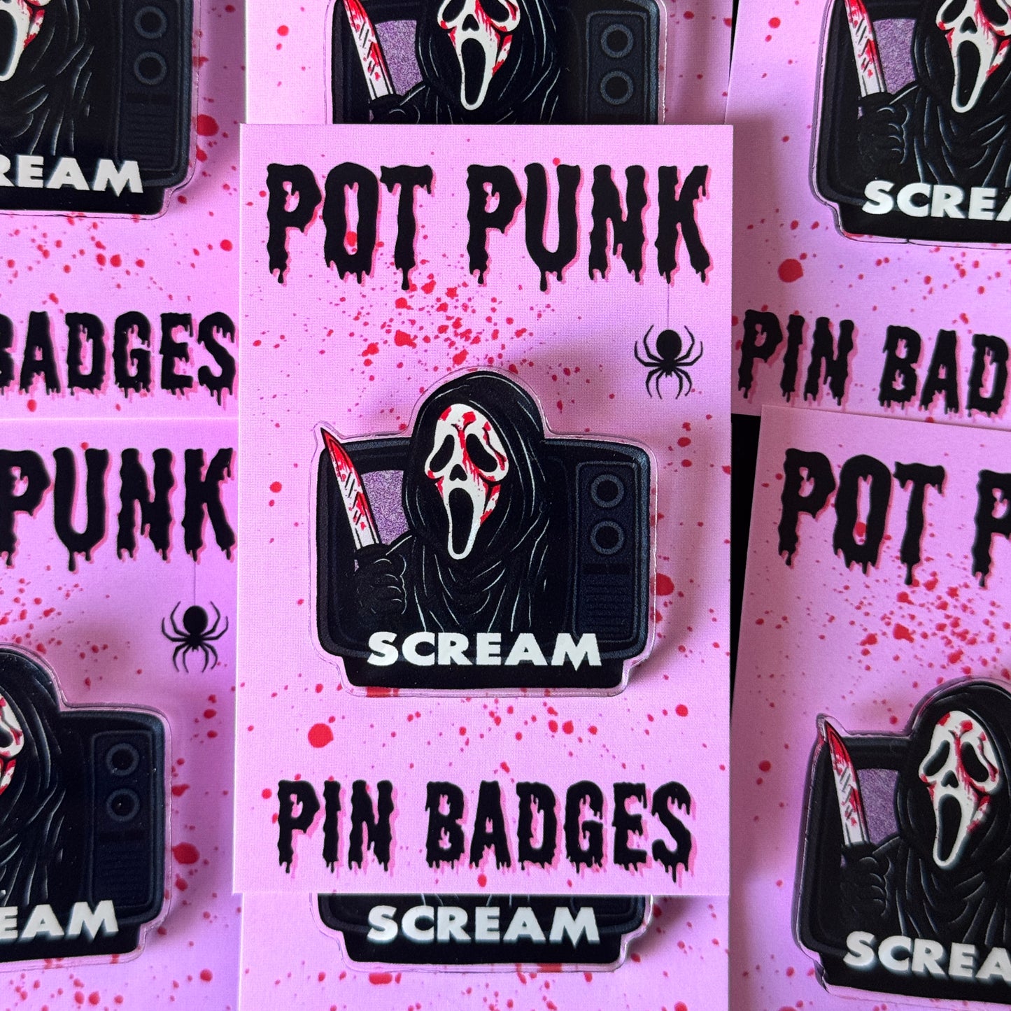 Ghostface Acrylic Pin Badge