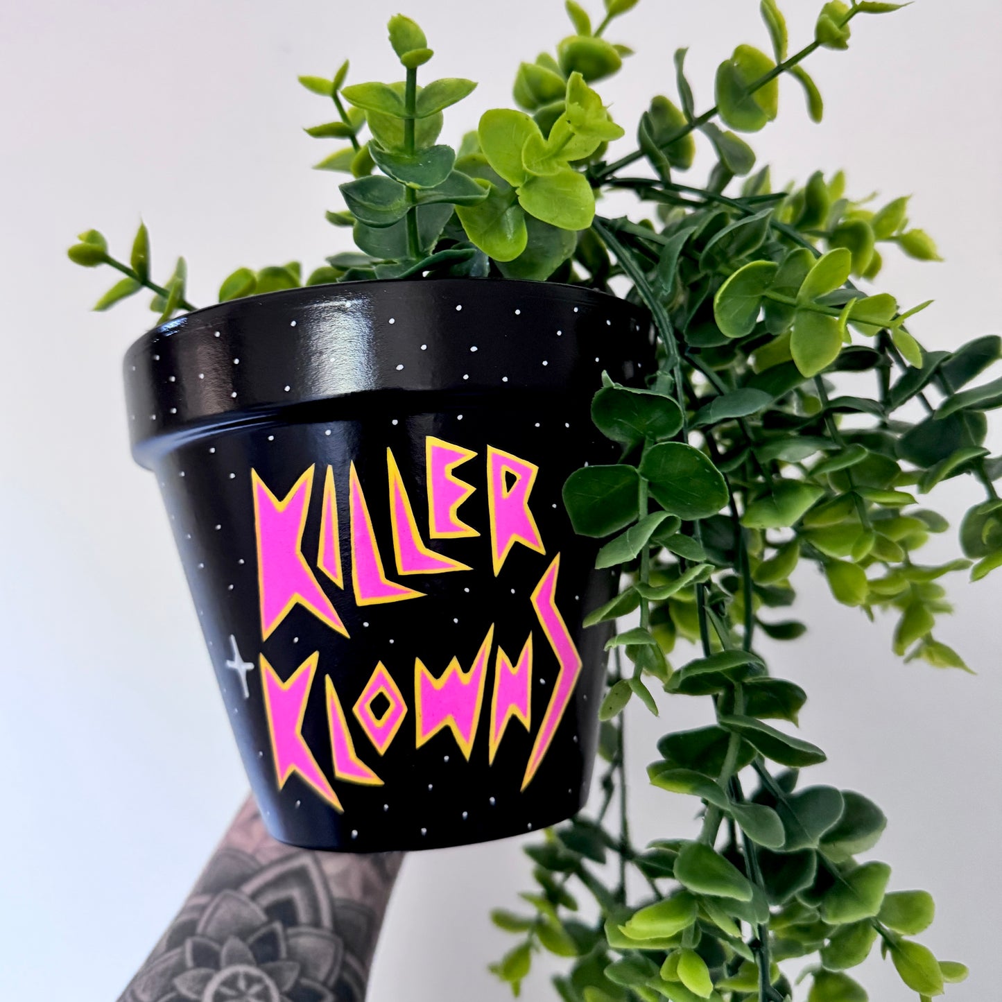 Killer Klowns Hand Painted Plant Pot - 13cm
