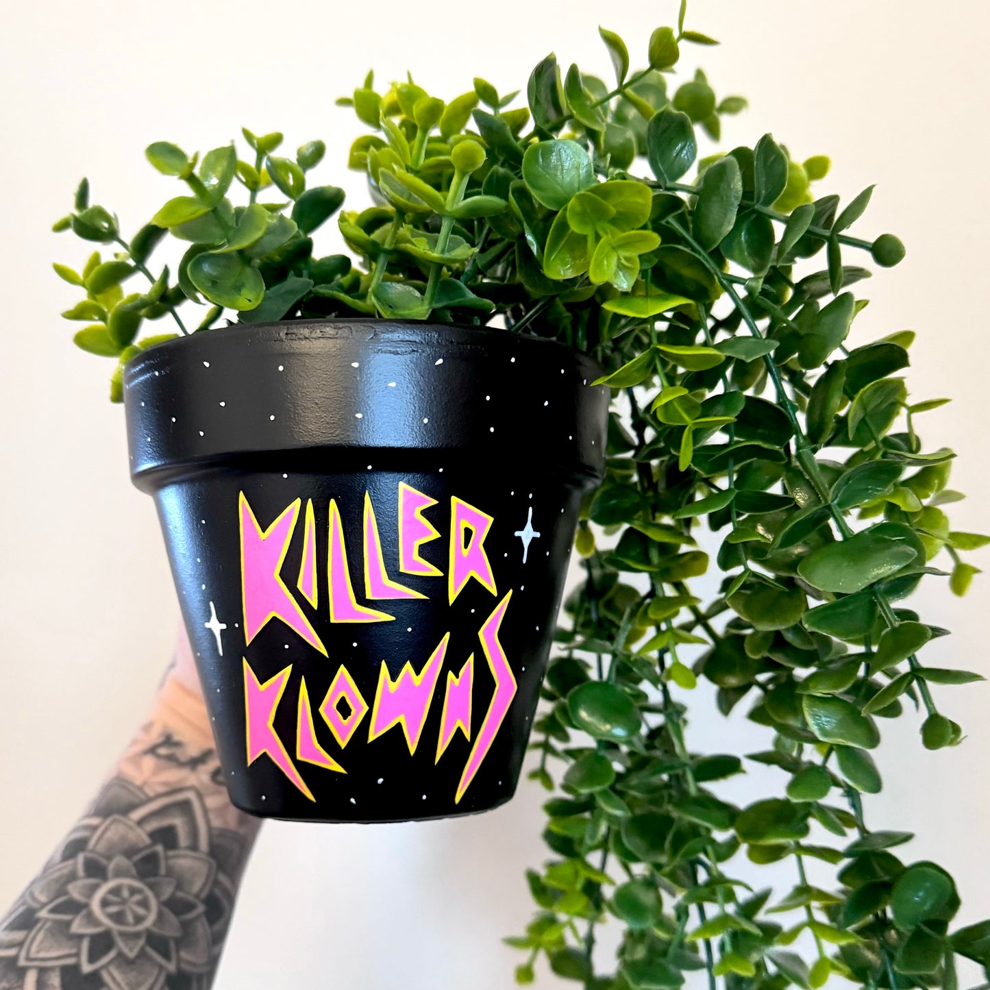 Killer Klowns Hand Painted Plant Pot - 13cm