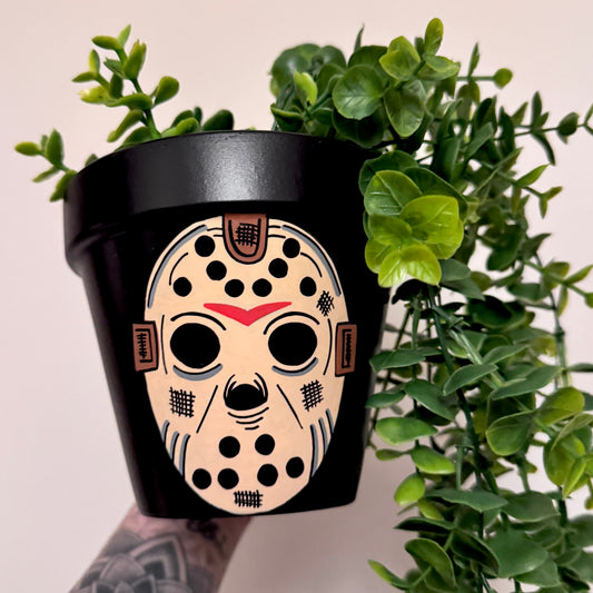 Friday The 13th - 13cm Hand Painted Plant Pot