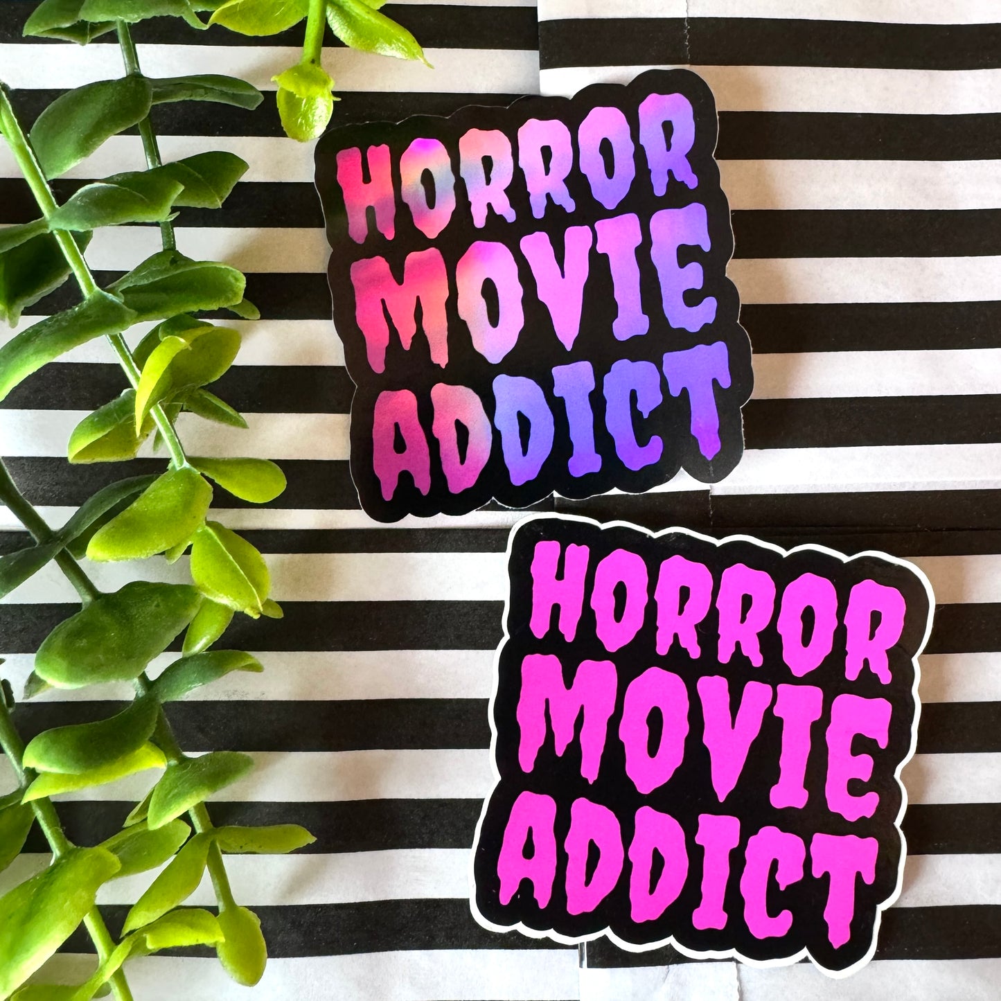 Horror Movie Addict Vinyl Stickers