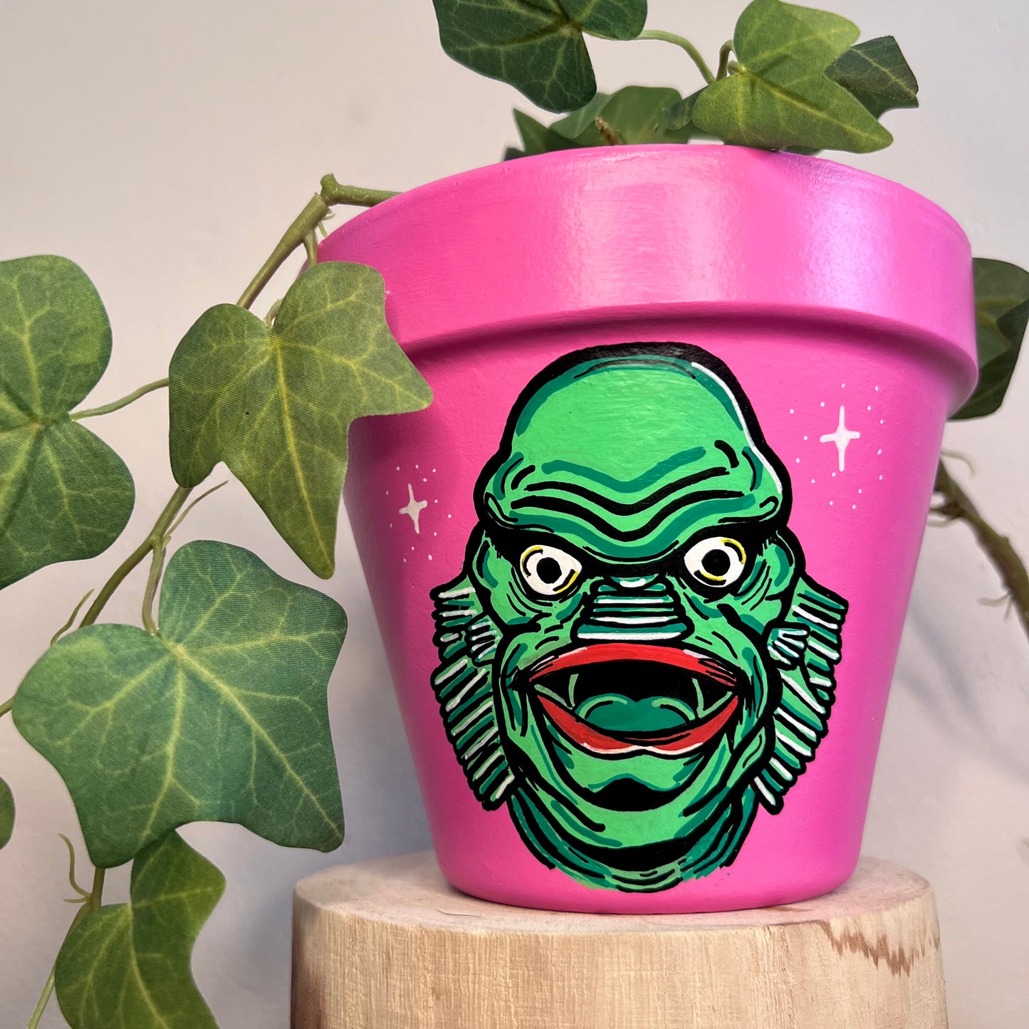 Creature Of The Black Lagoon Hand Painted Plant Pot - 15cm